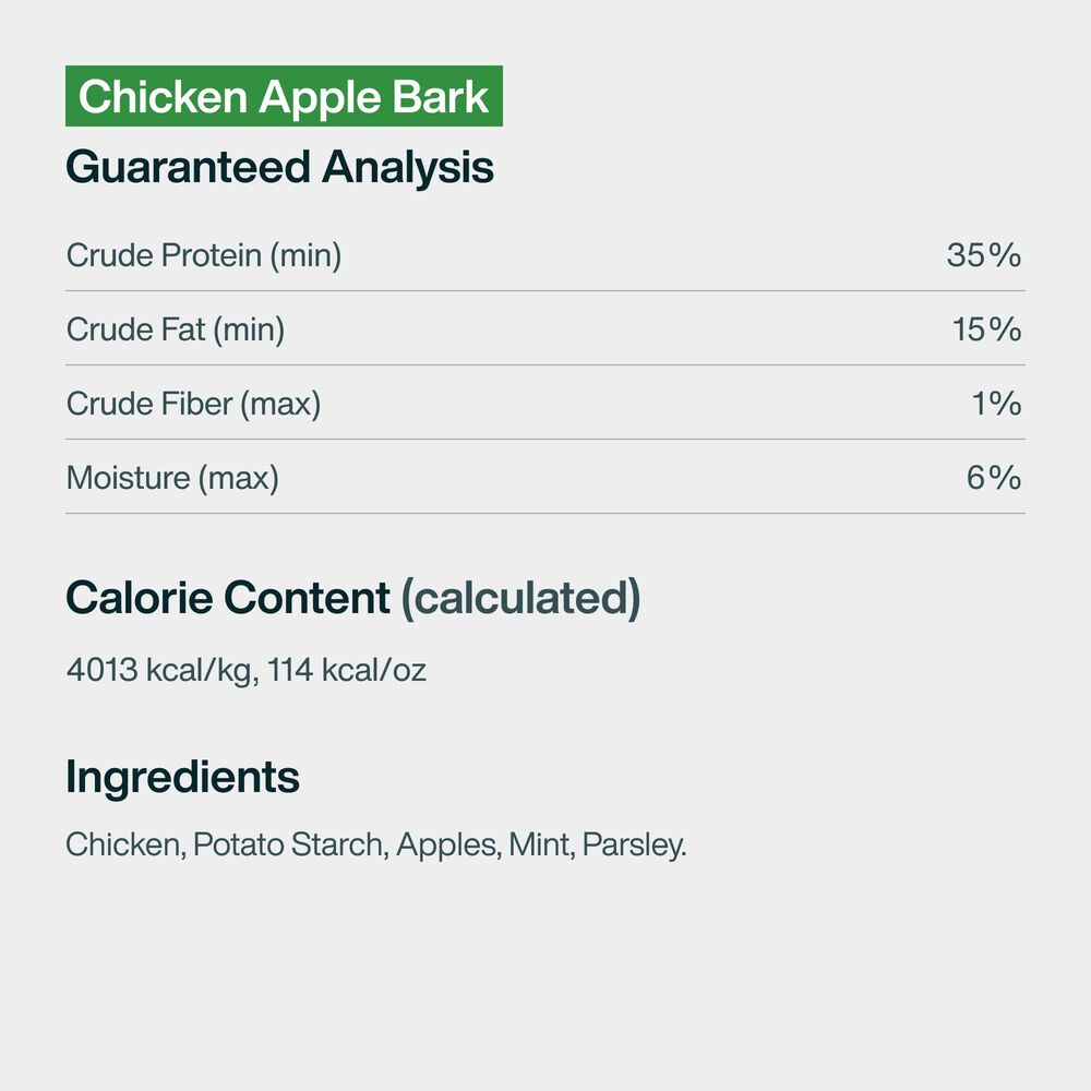 Chicken Apple Bark Treat 05 oz