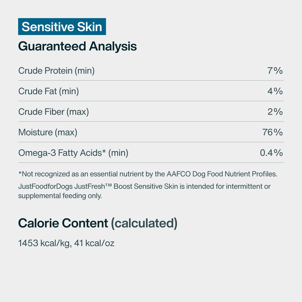 JustFresh Boost Meal Topper for Sensitive Skin (8 oz 8-Pack)