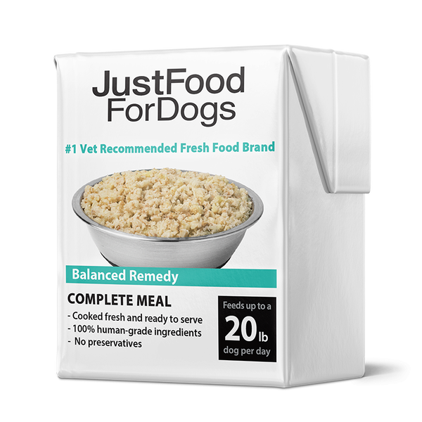 JustFoodForDogs Pantry Fresh Dog Food for Sensitive Stomachs, Balanced Remedy - 12 pack