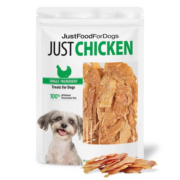 JustFoodForDogs Single-Ingredient Chicken Breast Dog Treats - 2.5 oz