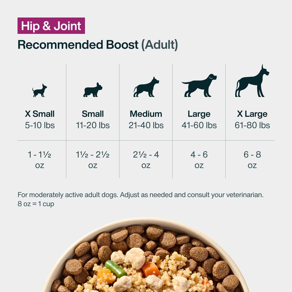 JustFresh Boost Meal Topper for Hip & Joint Support (8 oz 8 Pack)