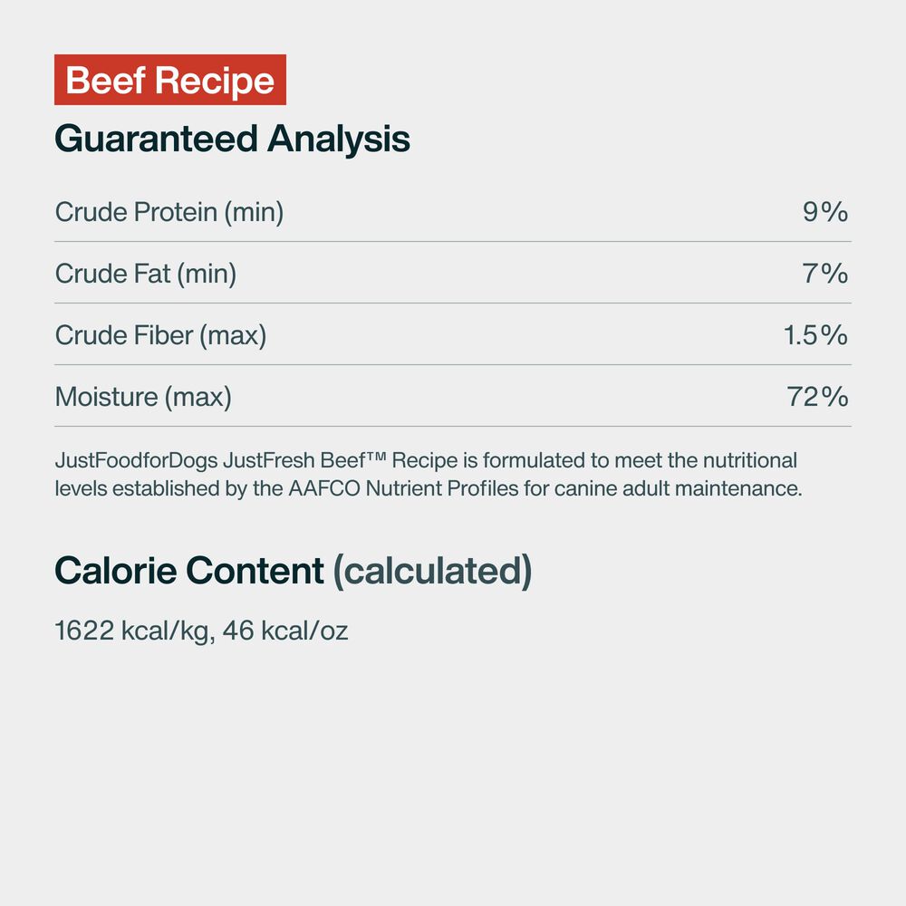 JustFresh Home-Cooked Beef (12 oz 7 Pack)