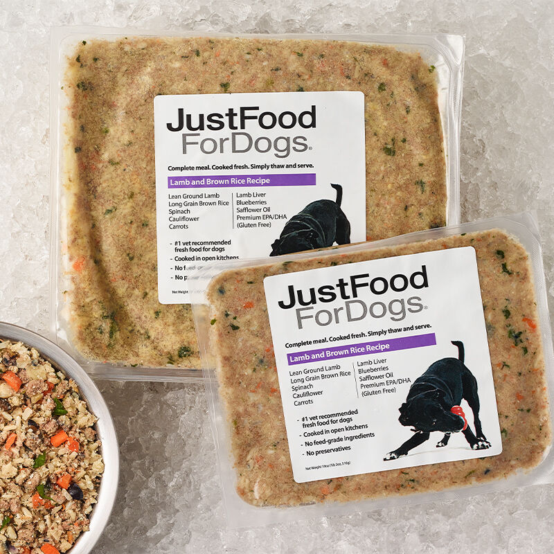 Lamb Brown Rice Recipe 18 oz JustFoodForDogs