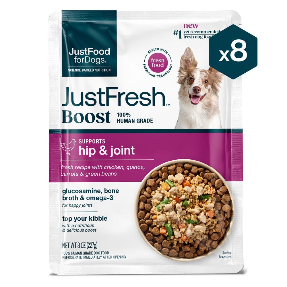 JustFresh Boost Meal Topper for Hip & Joint Support (8 oz 8 Pack)