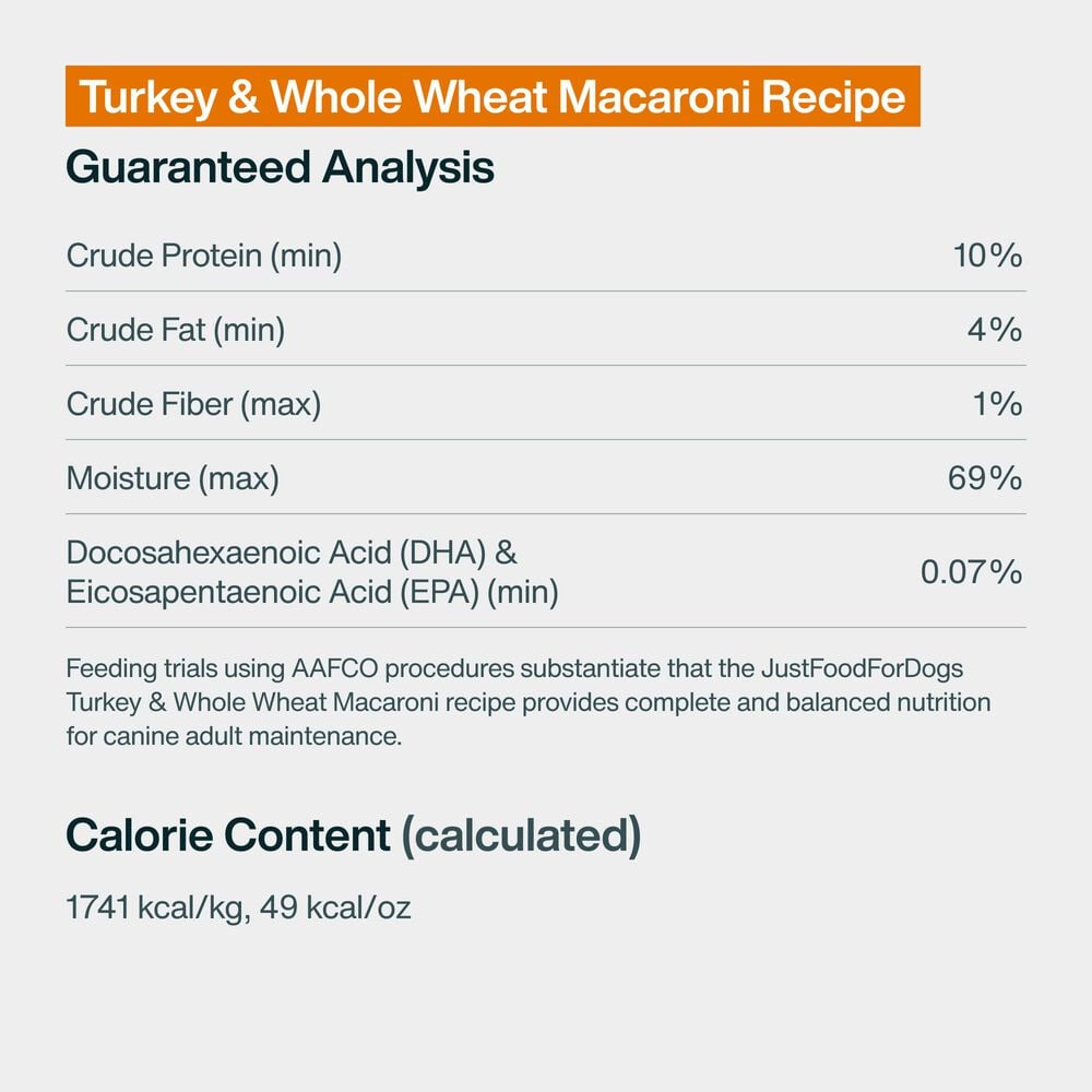 Turkey & Whole Wheat Macaroni 18 oz (7 Pack) Small Box