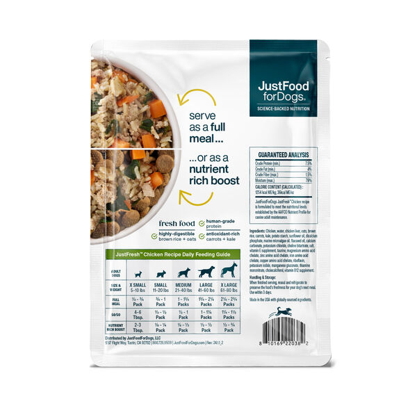 JustFresh Home-Cooked Chicken (12 oz 7 Pack)