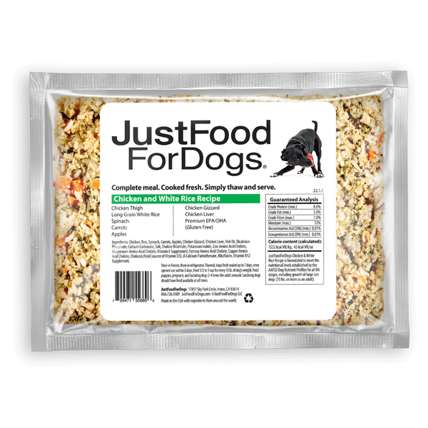 Just food for dogs cheap chicken and rice recipe