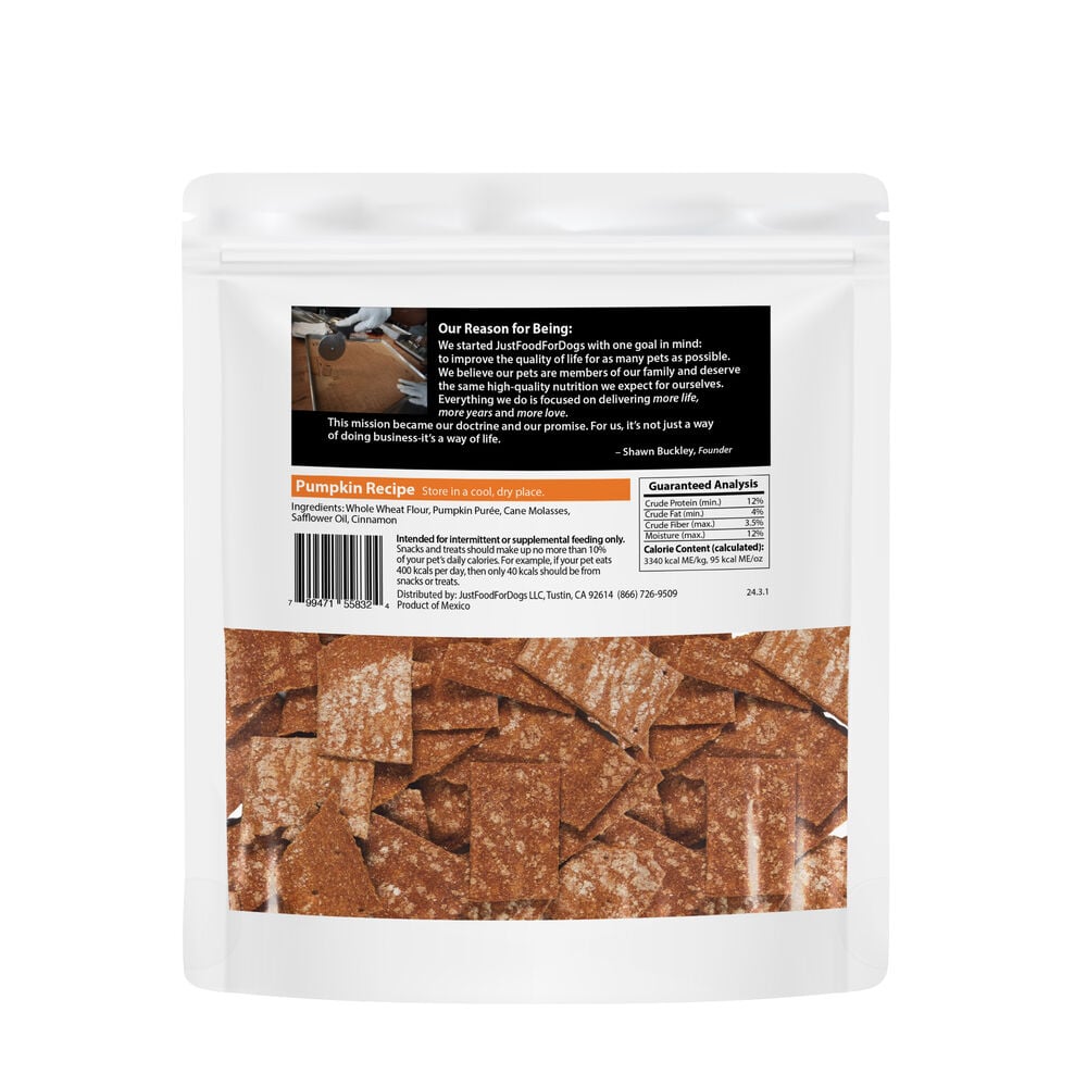 Pumpkin Dog Treats 5 oz