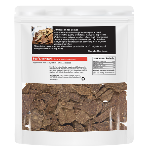 Beef Liver Bark Treat 5 oz