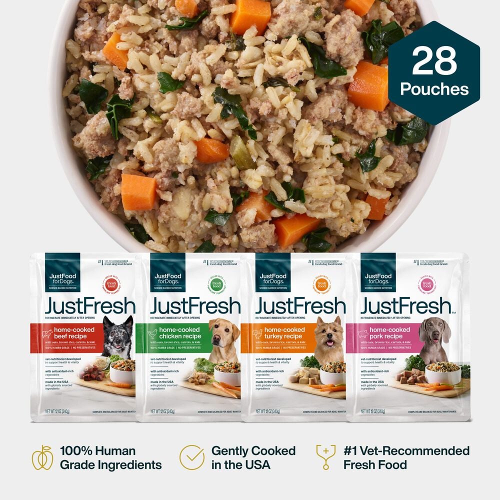 JustFresh Home-Cooked Variety Pack - Beef, Chicken, Pork, Turkey (28 Pack)
