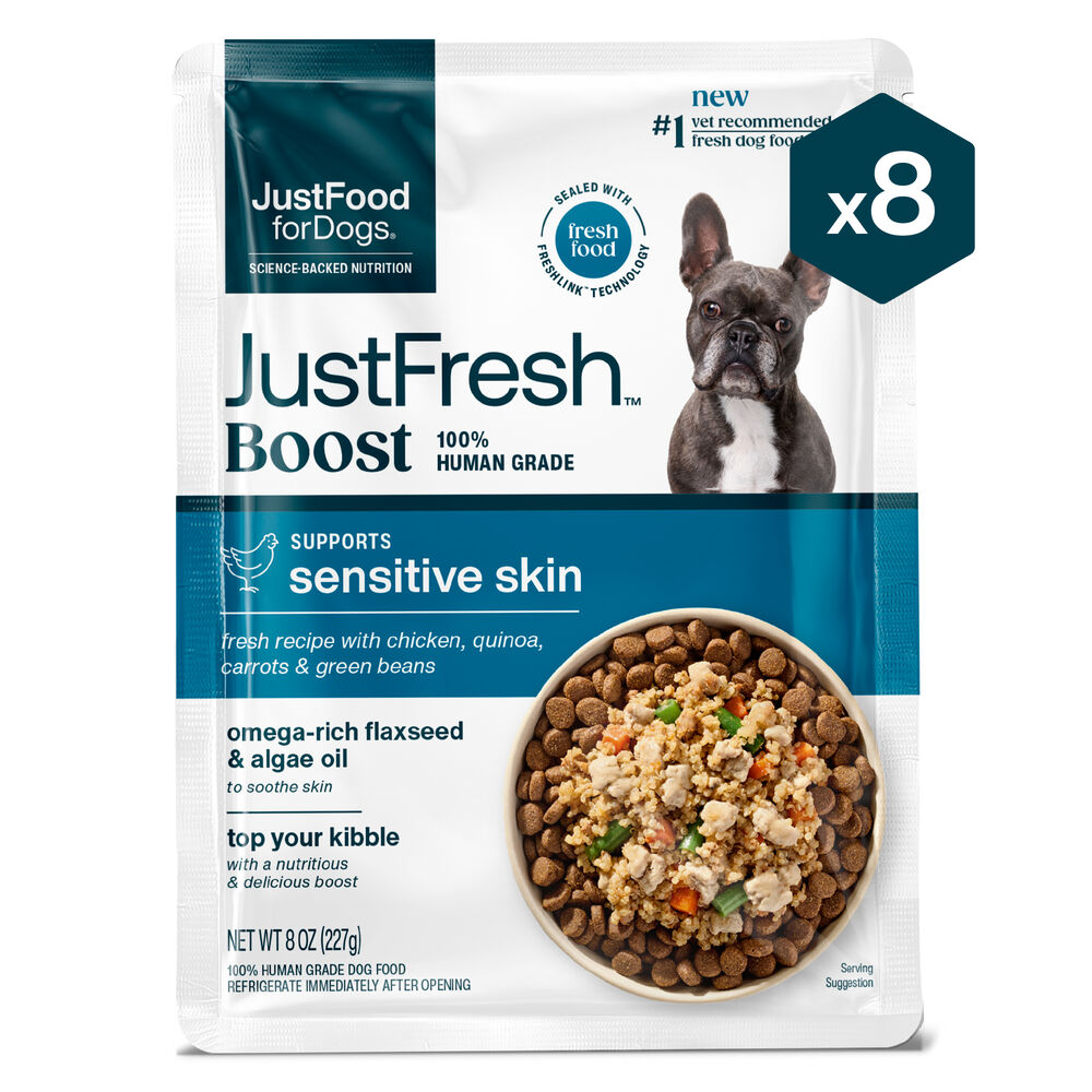 JustFresh Boost Meal Topper for Sensitive Skin (8 oz 8-Pack)