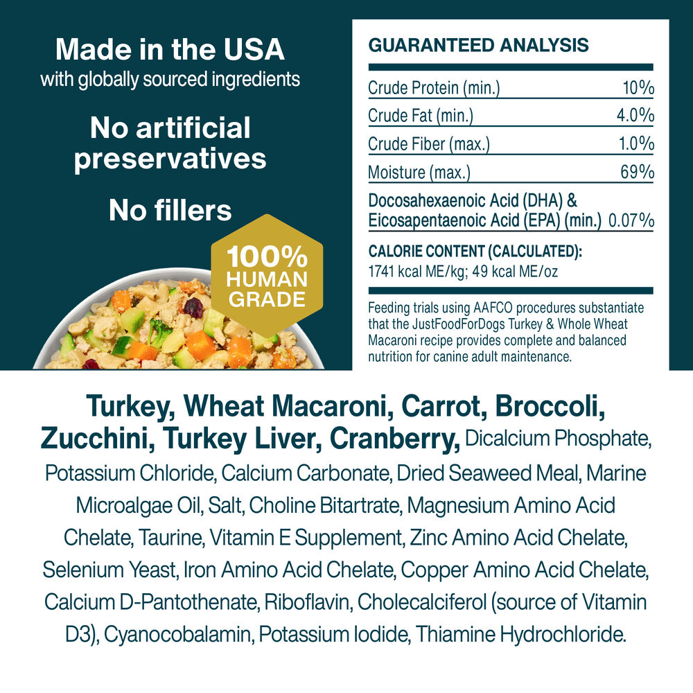 Turkey & Whole Wheat Macaroni 72 oz (7 Pack) Large Box