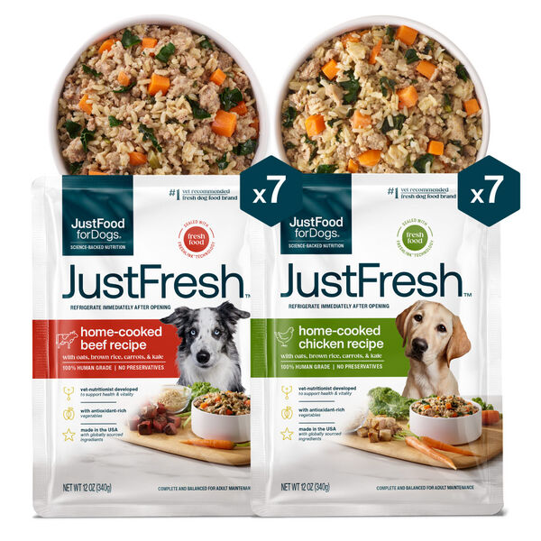 JustFresh Home-Cooked Variety Pack - Beef & Chicken (14 Pack)