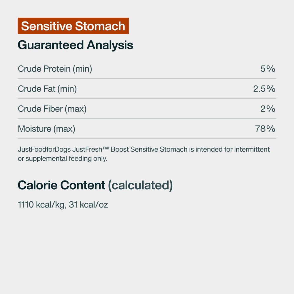 JustFresh Boost Meal Topper for Sensitive Stomachs (8 oz 8-Pack)