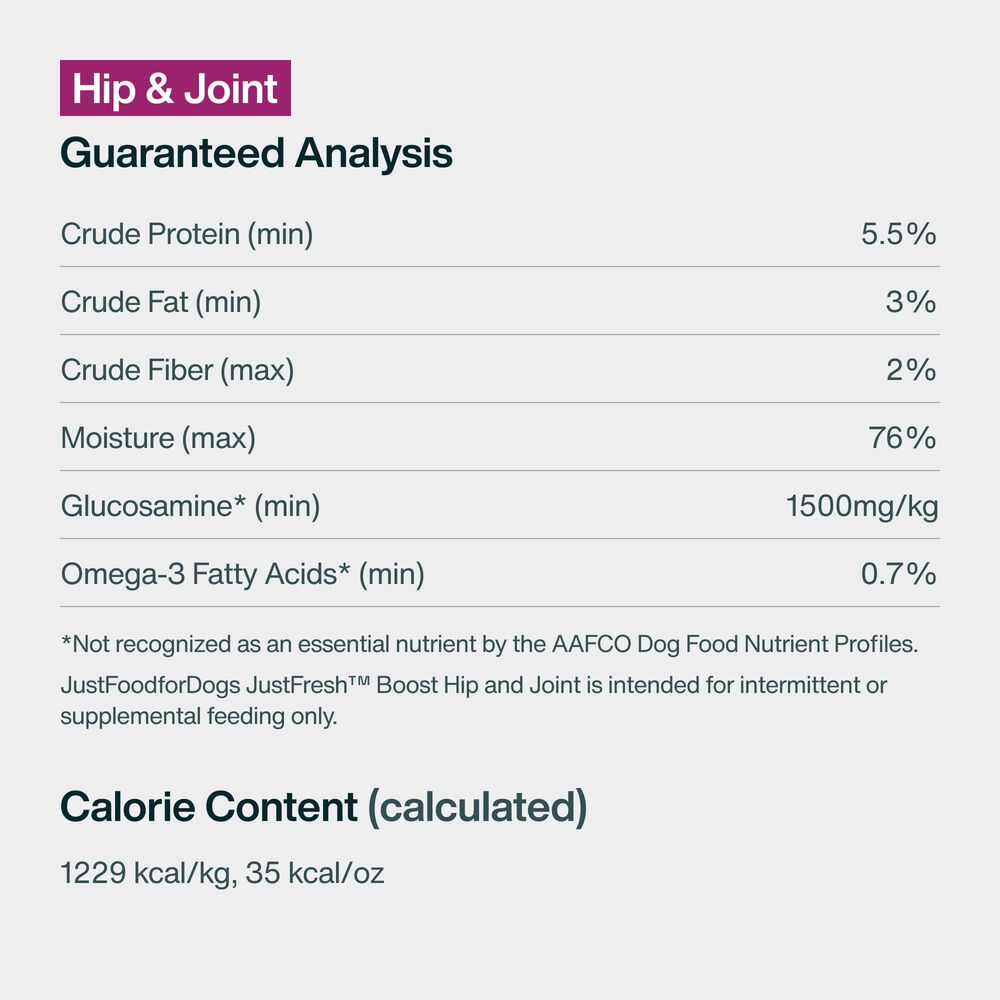 JustFresh Boost Meal Topper for Hip & Joint Support (8 oz 8 Pack)