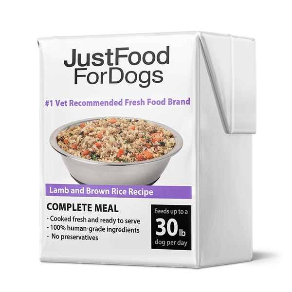 JustFoodForDogs Pantry Fresh Lamb and Brown Rice Wet Dog Food, 12.5 oz.,  Case of 12