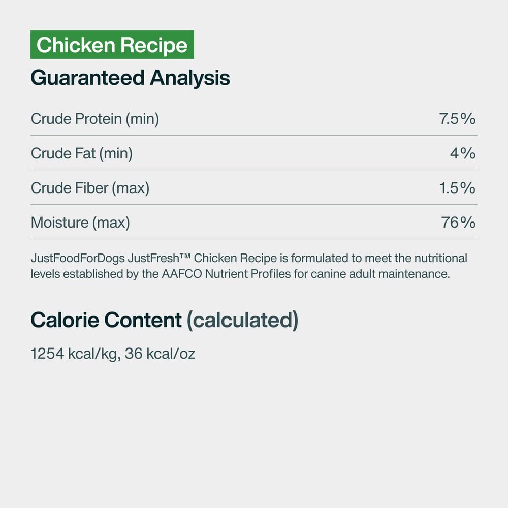 JustFresh Home-Cooked Chicken (12 oz 7 Pack)