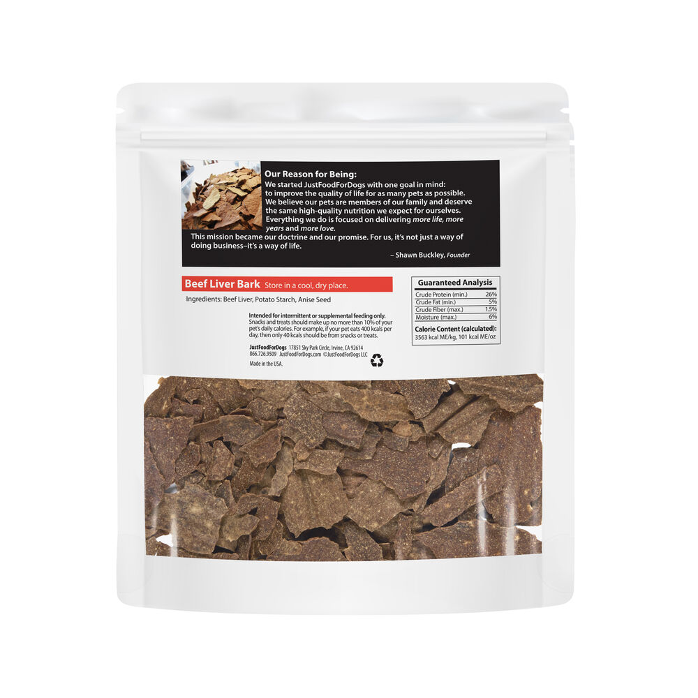 Beef Liver Bark Treat 5 oz