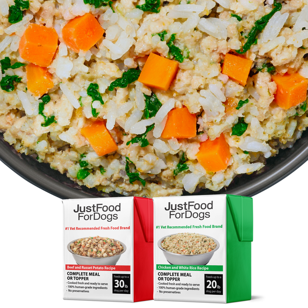 JustFoodForDogs Pantry Fresh Dog Food Variety Pack - Beef & Chicken Recipes - 6 pack