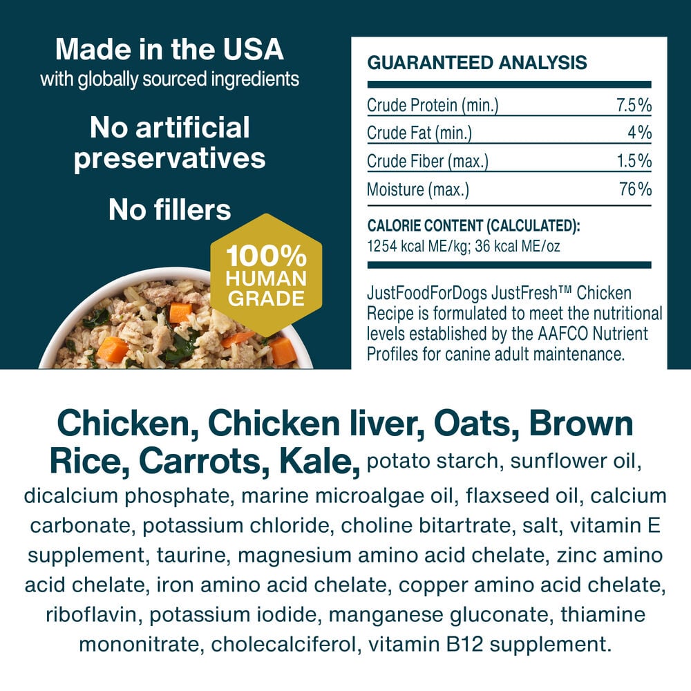 JustFresh Home-Cooked Chicken (12 oz 7 Pack)