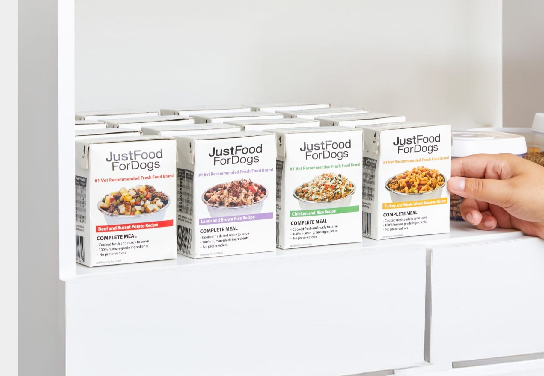 a package of just food for dogs pantry fresh dog food