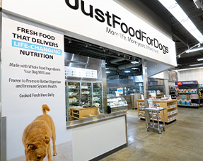 JustFoodForDogs Sports Arena Kitchen, located inside Petco in San Diego, interview view